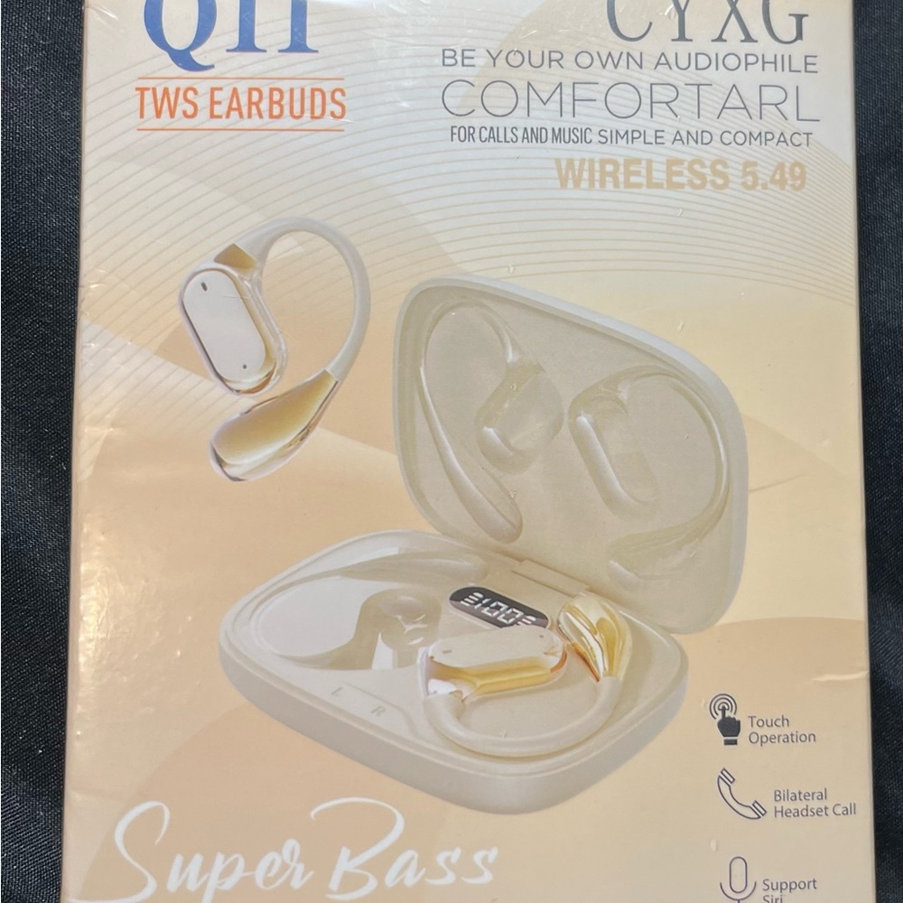 Qi Wireless Earbuds - Cream
